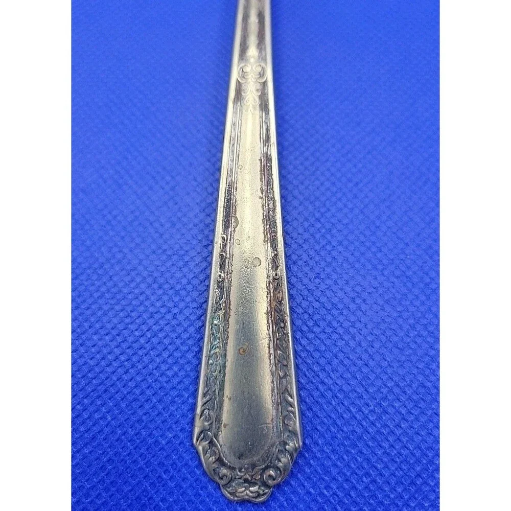 1938 ONEIDA Marianne Art Deco Silverplate Serving Spoon Vintage